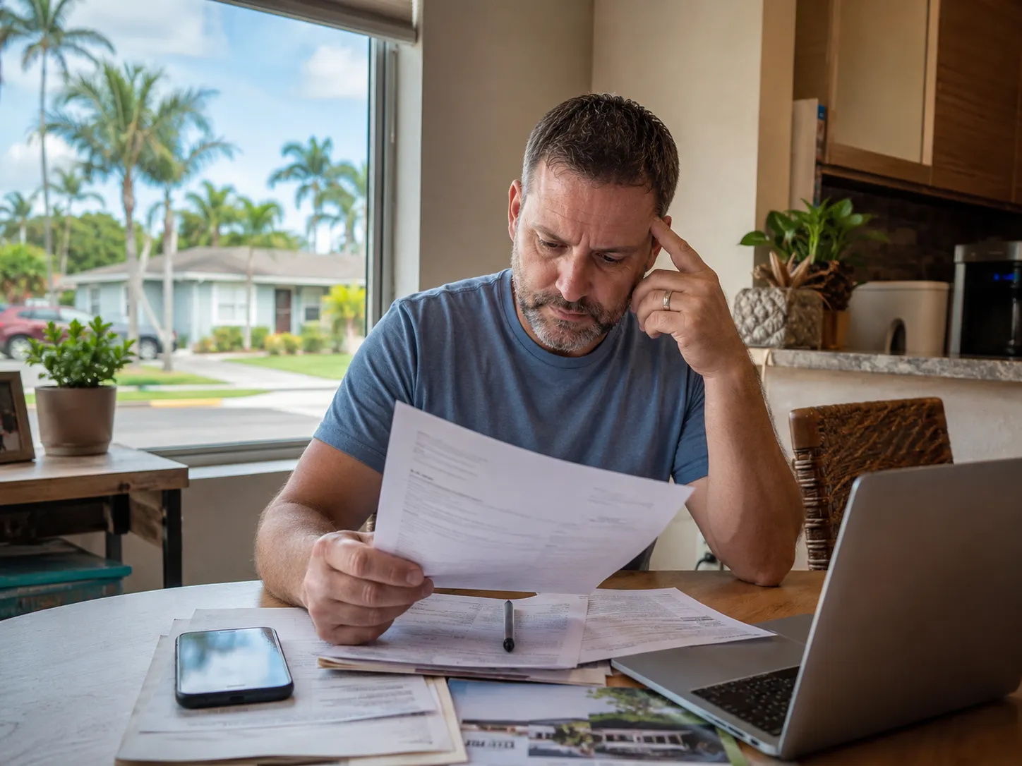 Jacksonville homeowner reviewing a cash offer for an as-is house sale