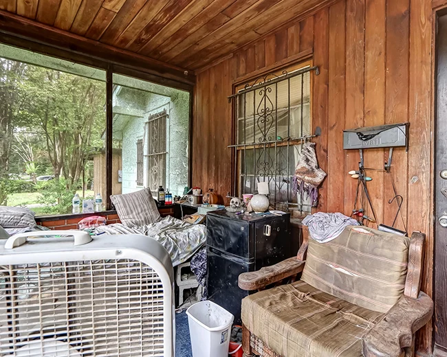 North Brookside Home Enclosed Porch Before Photo