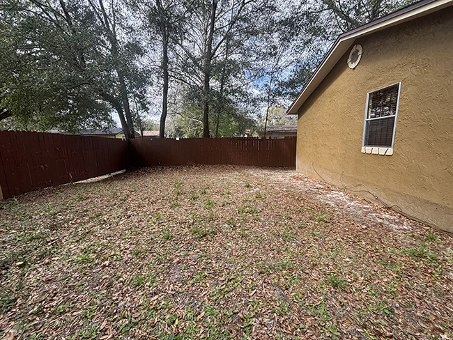 Riverview Home Backyard Before Photo